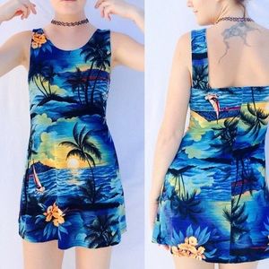 Tropical Hawaiian Mini Dress